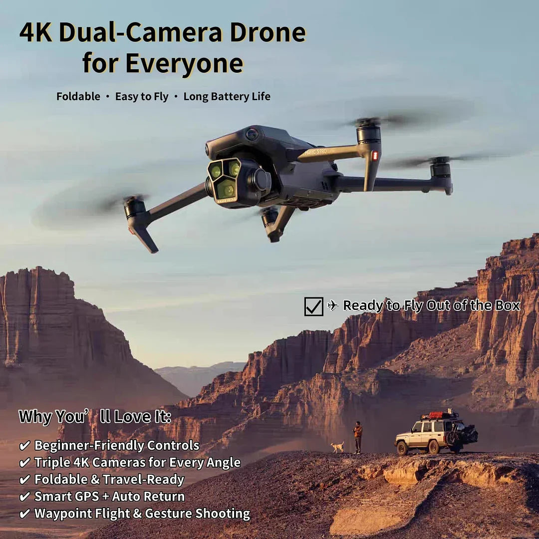 4K HD Camera Drone – Perfect for Travel, Photography, and Gifts  - Foldable · Easy to Fly · Long Battery LifeLimited-Time Offer: 50% OFF – The Perfect Gift for Tech Lovers!
