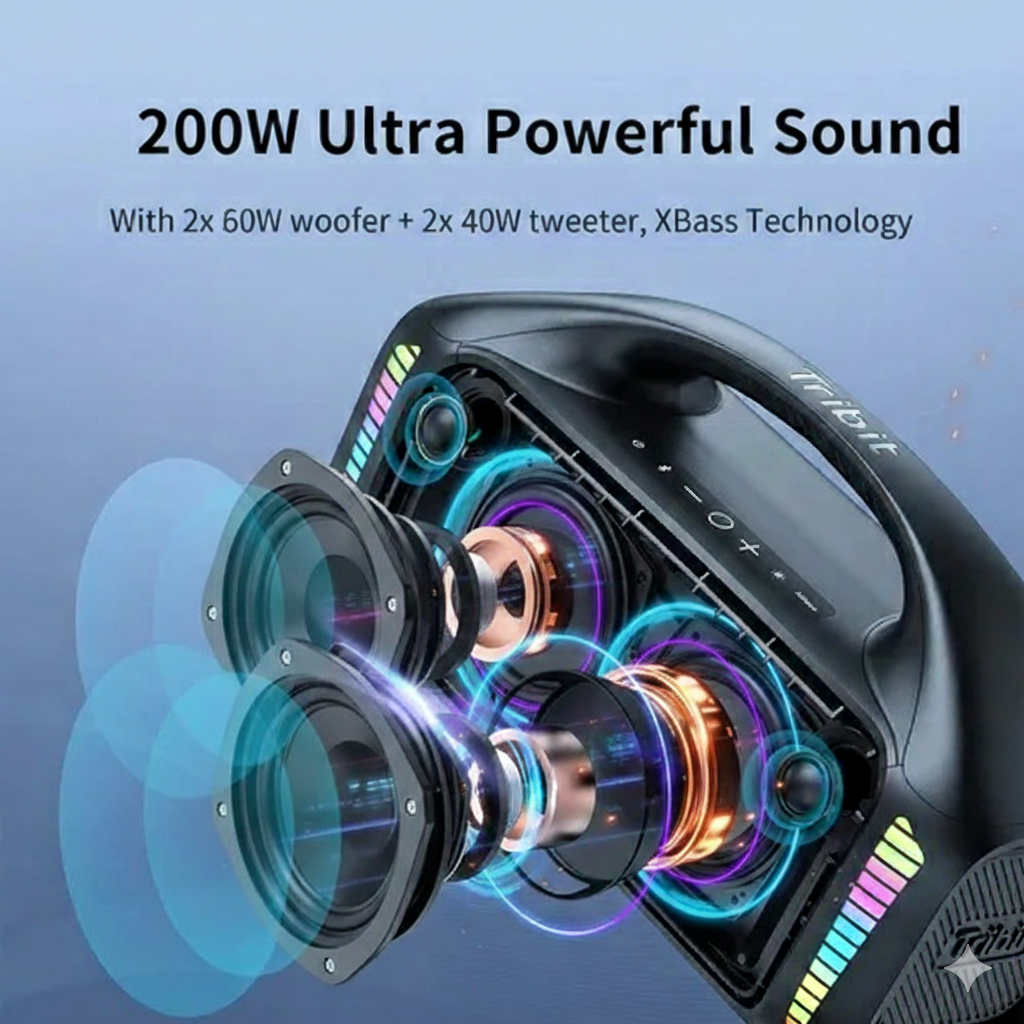Tribt Stormbox Blast 200w Bluetooth Speaker 55% OFF + Free Shipping Today Only!